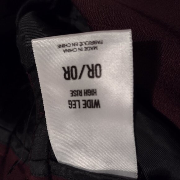 COPY - Express Burgundy Wide Leg High Rise Trousers - Picture 8 of 10